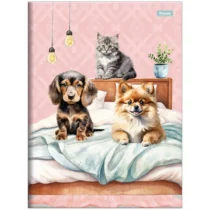 Caderno peq. Brochura De Cachorros e Gatos. - Foroni