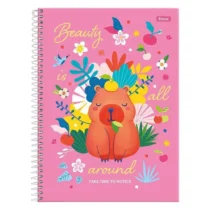 Caderno Espiral Amazzu rosa 80 Fls. -  Foroni
