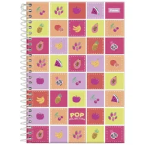 Caderno Espiral Pop Collection Frutas 96 Fls. - Foroni