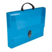 Pasta Maleta PP Oficio Azul 260 mm X 45 mm X 365 mm. - Polibras