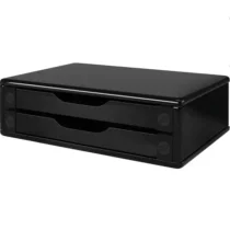 Suporte P/ Monitor Preto C/ 2 Gavetas - Souza