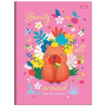 Caderno Brochura Amazzu Rosa 80 Fls. - Foroni