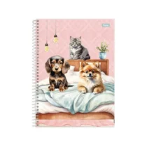 Caderno Espiral Furfriends Rosa 10 Mat C/ 160 Fls. - Foroni