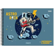 Caderno Cartografia E Desenho Astro Rock Azul C/80 Fls. - Foroni