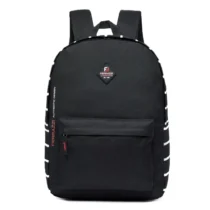 Mochila Preta C/ listras Branca - Ferrazzi