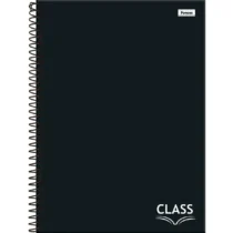 Caderno Espiral Class Preto 1 Mat C/80 Fls.- Foroni