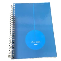 Caderno Peq. Espiral Office Color Azul Escuro C/80 Fls. - Foroni