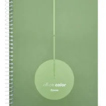 Caderno Peq. Espiral Office Color Verde  C/80 Fls. - Foroni