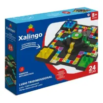 Jogo de Tabuleiro Ludo Tridimensional C/24 Peças. - Xalingo
