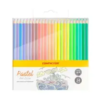 Lápis de Cor Art - Color Pastel C/24 Cores. - Compactor