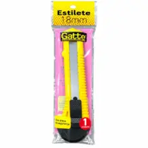 Estilete Estreito Amarelo 18 mm. - Gatte