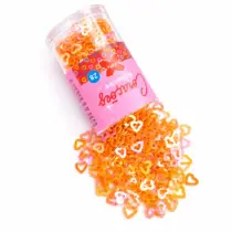 Pote De Lantejoula Corações Laranja 2 G Un. - Make+