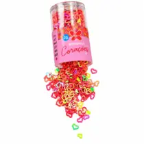 Pote De Lantejoula Corações Rosa 2 G Un. - Make+