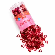 Pote De Lantejoula Corações Vermelho 2 G Un. - Make+