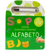 Livro Aprenda escrevendo e apagando Alfabeto. - Brasileitura