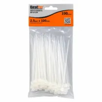 Abraçadeiras de Nylon 2.5mm x 100mm C/100 Pçs. - Bestfer