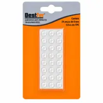Adesivo Anti impacto Transparentes 8mm C/24 Pçs. - Bestfer